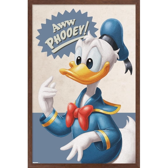 Disney Donald Duck: Good Old Days - Aww Phooey! Wall Poster, 22.375" x 34" Framed