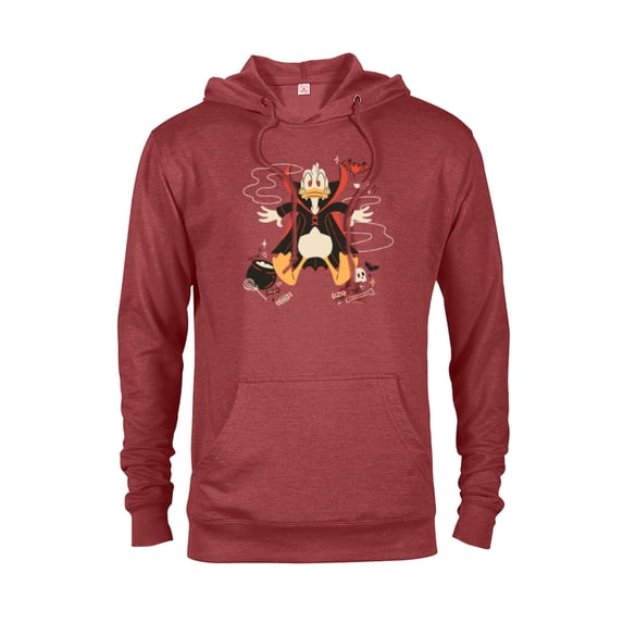 Disney Donald Duck Halloween Scared Silly Vampire - Pullover Hoodie for Adults - Customized-Red Heather