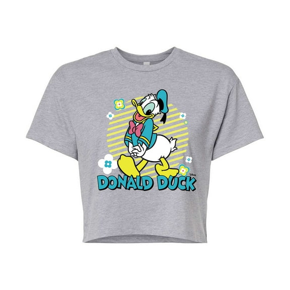 Disney - Donald Duck  - Juniors Cropped Cotton Blend T-Shirt