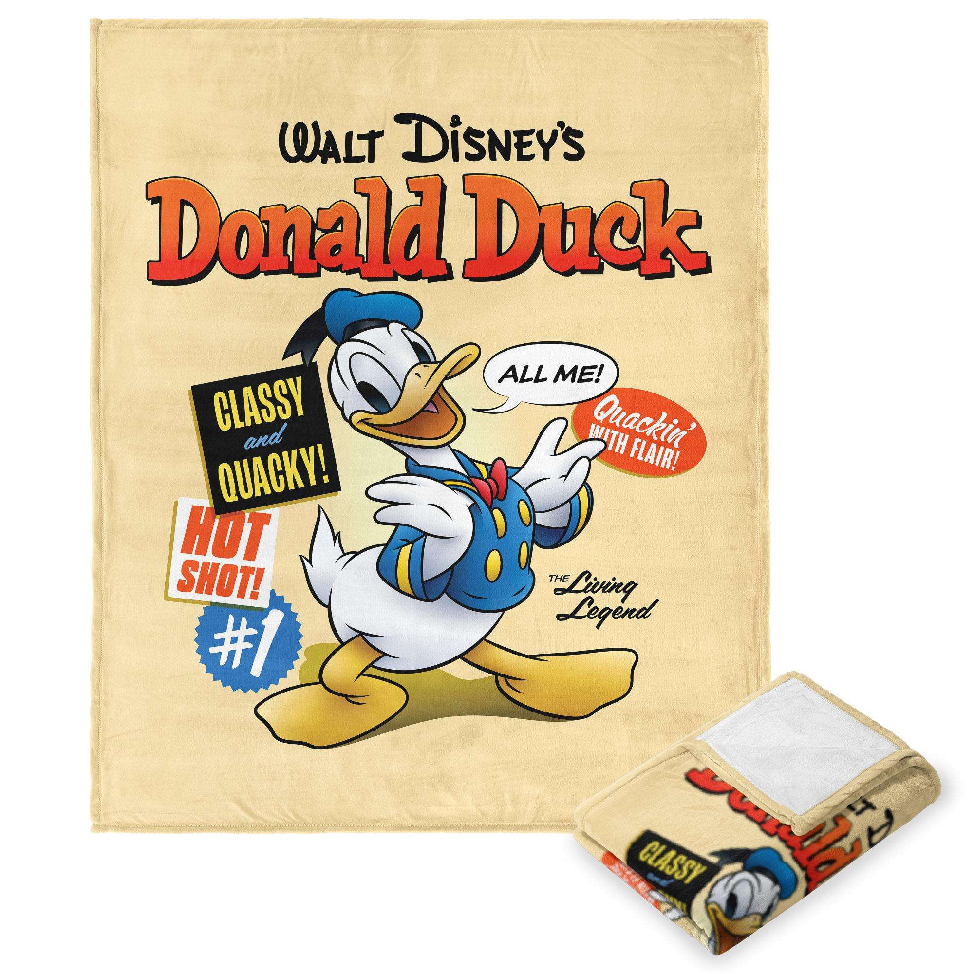 Disney Donald Duck Living Legend Kids Silk Touch Throw Blanket