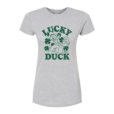 Disney - Donald Duck Lucky Duck - Juniors Fitted Graphic T-Shirt