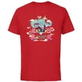 thumbnail image 1 of Disney Donald Duck Lunar New Year Flying Dragon in the Sky - Short Sleeve Cotton T-Shirt for Adults - Customized-Red, 1 of 5