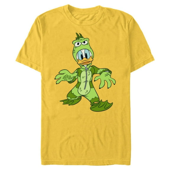 Disney Donald Duck Monster Halloween Costume - Short Sleeve Blended T-Shirt for Adults - Customized-Yellow