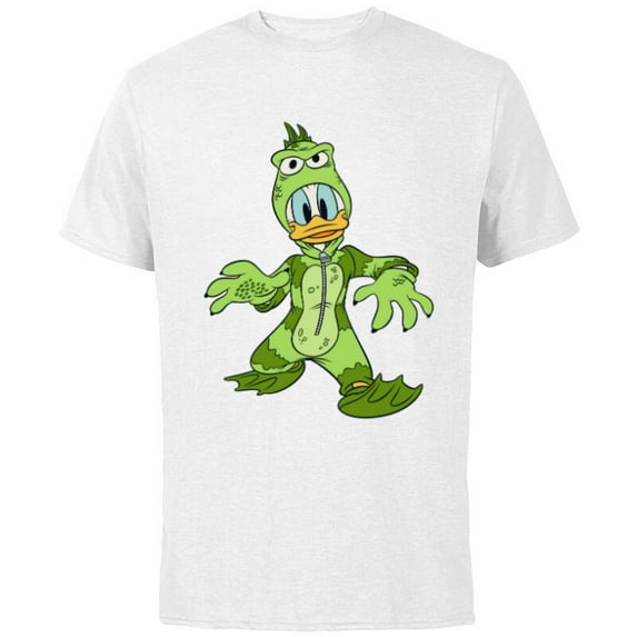 Disney Donald Duck Monster Halloween Costume - Short Sleeve Cotton T-Shirt for Adults - Customized-White