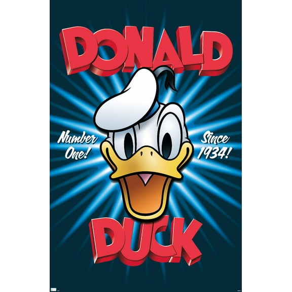Disney Donald Duck - Number One Wall Poster, 14.725" x 22.375"