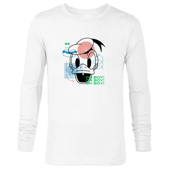 Disney Donald Duck Oh Boy - Long Sleeve T-Shirt for Men - Customized-White