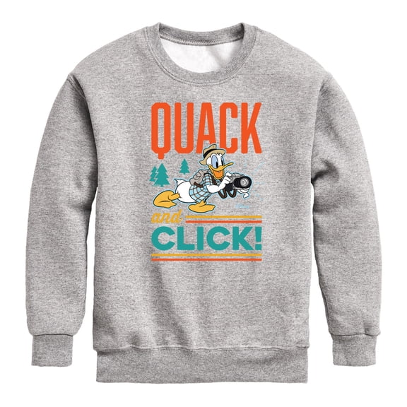 Disney - Donald Duck - Quack & Click - Youth Crewneck Fleece Sweatshirt