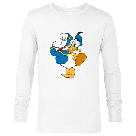 Disney Donald Duck Ready To Go - Long Sleeve T-Shirt for Men -Customized-White