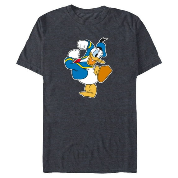 Disney Donald Duck Ready To Go - Short Sleeve Blended T-Shirt for Adults -Customized-Navy Heather