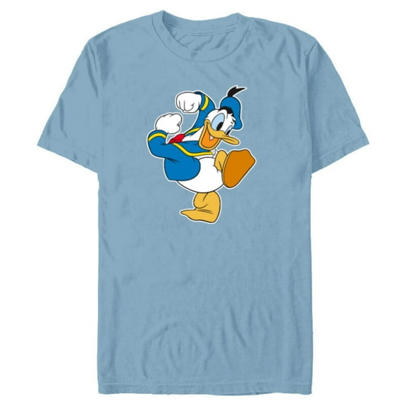 Disney Donald Duck Ready To Go - Short Sleeve Blended T-Shirt for Adults -Customized-Ocean Blue