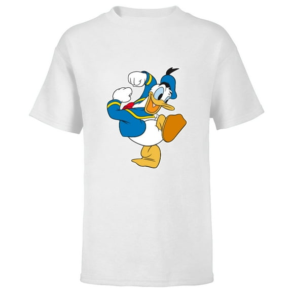 Disney Donald Duck Ready To Go - Short Sleeve T-Shirt for Kids -Customized-White