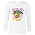 thumbnail image 1 of Disney Donald Duck Retro 1980s Birthday Chillin’ - Long Sleeve T-Shirt for Men - Customized-White, 1 of 5