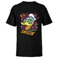 thumbnail image 1 of Disney Donald Duck Retro 1980s Birthday Chillin’ - Short Sleeve T-Shirt for Kids - Customized-Black, 1 of 5