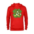thumbnail image 1 of Disney Donald Duck 4-Leaf Clover Retro St. Patrick's Day - Pullover Hoodie for Adults - Customized-Red, 1 of 5