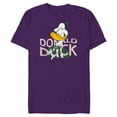thumbnail image 1 of Disney Donald Duck Smile Classic Vintage Retro Distressed - Short Sleeve Blended T-Shirt for Adults - Customized-Purple, 1 of 5