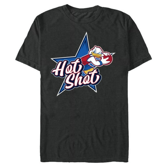 Disney Donald Duck Sports Basketball Star Hot Shot - Short Sleeve Blended T-Shirt for Adults - Customized-Dark Heather