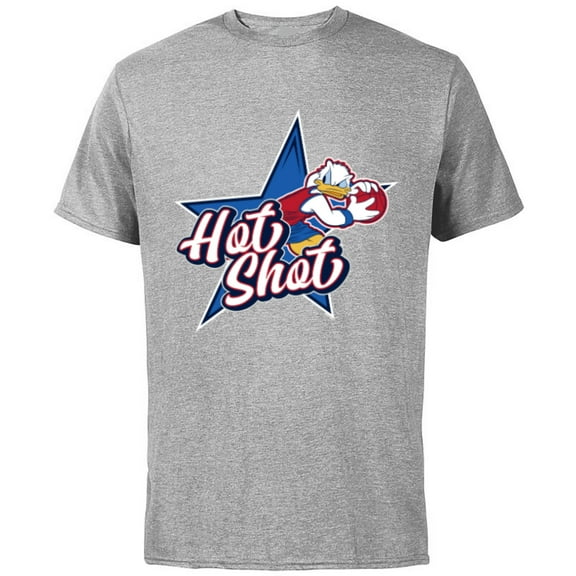 Disney Donald Duck Sports Basketball Star Hot Shot - Short Sleeve Cotton T-Shirt for Adults - Customized-Athletic Heather