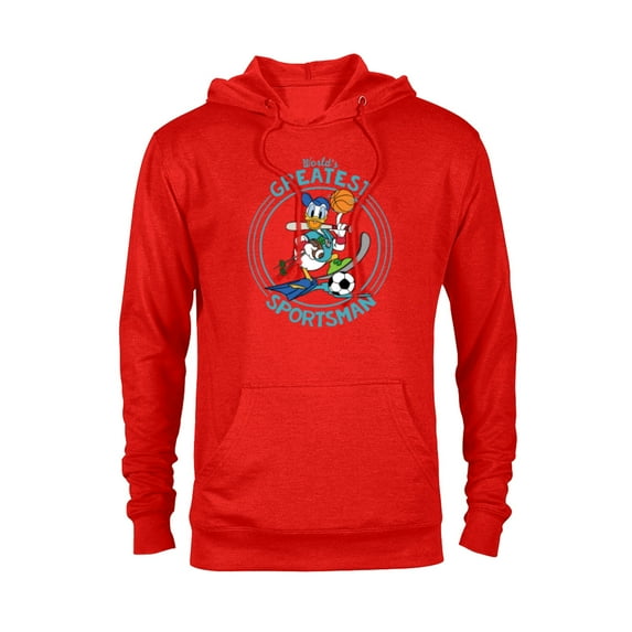 Disney Donald Duck Sportsman Father's Day - Pullover Hoodie for Adults - Customized-Red