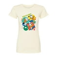 thumbnail image 1 of Disney - Donald Duck Sticker Look - Juniors Fitted Graphic T-Shirt, 1 of 5