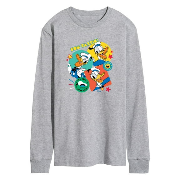 Disney - Donald Duck Sticker Look - Men's Long Sleeve T-Shirt