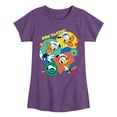 thumbnail image 1 of Disney - Donald Duck Sticker Look - Toddler & Youth Girls Short Sleeve Graphic T-Shirt, 1 of 5