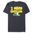thumbnail image 1 of Disney Donald Duck Tired Out of Coffee I Need Caffeine Funny - Short Sleeve Blended T-Shirt for Adults - Customized-Navy Heather, 1 of 5