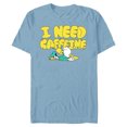 thumbnail image 1 of Disney Donald Duck Tired Out of Coffee I Need Caffeine Funny - Short Sleeve Blended T-Shirt for Adults - Customized-Ocean Blue, 1 of 5