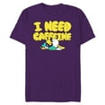 thumbnail image 1 of Disney Donald Duck Tired Out of Coffee I Need Caffeine Funny - Short Sleeve Blended T-Shirt for Adults - Customized-Purple, 1 of 5