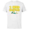 thumbnail image 1 of Disney Donald Duck Tired Out of Coffee I Need Caffeine Funny - Short Sleeve Cotton T-Shirt for Adults - Customized-White, 1 of 5