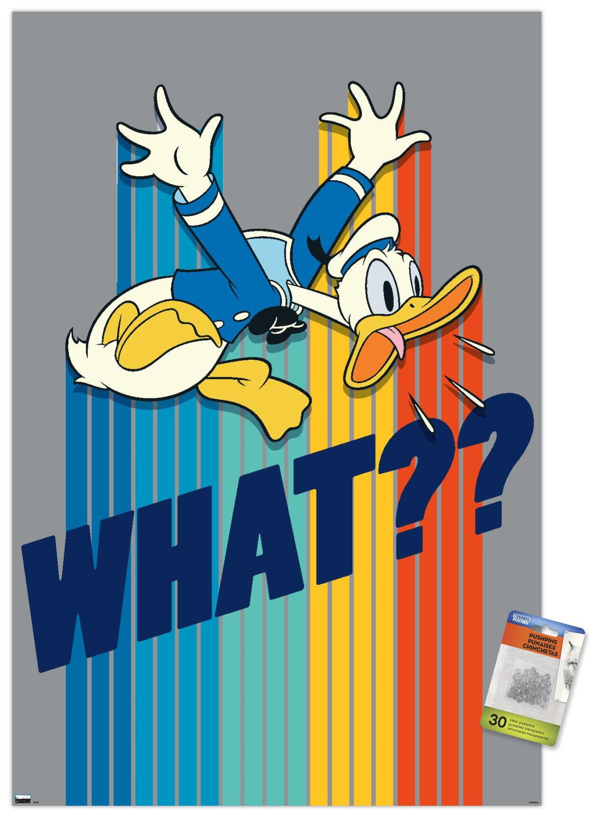 Disney Donald Duck - What Wall Poster with Pushpins, 22.375" x 34"