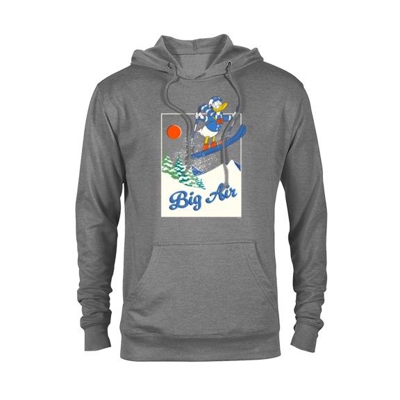 Disney Donald Duck Winter Sports Skiing Retro Ski Big Air - Pullover Hoodie for Adults - Customized-Athletic Heather