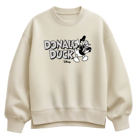 Disney - Donald Duck Oversized Fleece Crew Sweatshirt