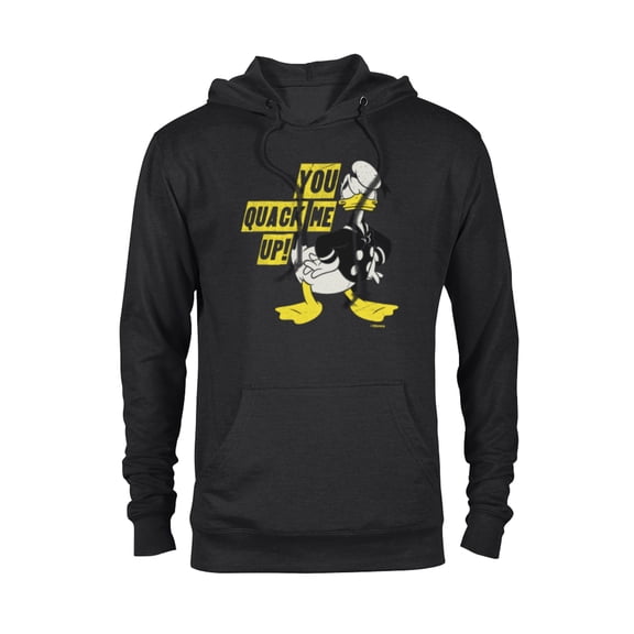 Disney Donald Duck You Quack Me Up Vintage Classics - Pullover Hoodie for Adults - Customized-Black