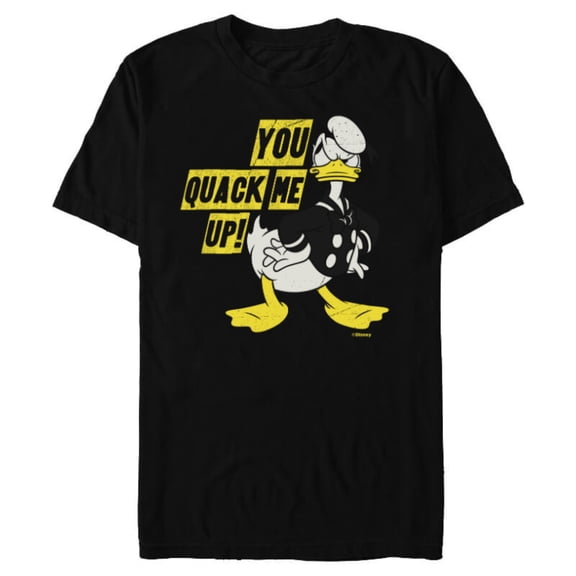 Disney Donald Duck You Quack Me Up Vintage Classics - Short Sleeve Blended T-Shirt for Adults - Customized-Black