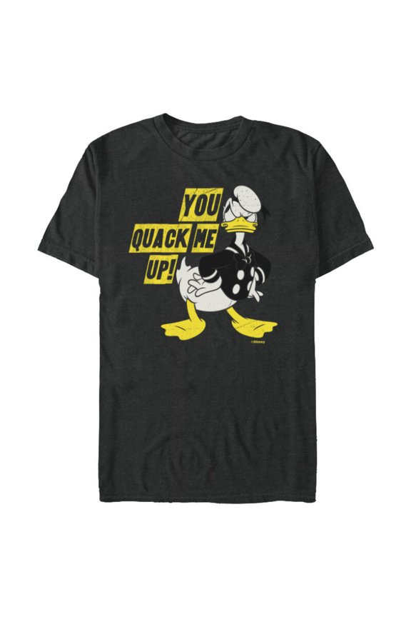 Donald Duck You Quack Me Up Vintage Classics - Short Sleeve Blended T-Shirt for Adults - Customized-Dark Heather