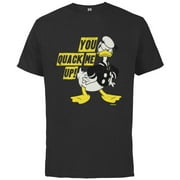Disney Donald Duck You Quack Me Up Vintage Classics - Short Sleeve Cotton T-Shirt for Adults - Customized-Black
