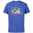 thumbnail image 1 of Disney Donald Duck and Daisy Duck Easter Hoppin’ & Quackin’ - Short Sleeve Cotton T-Shirt for Adults - Customized-Royal Heather, 1 of 5