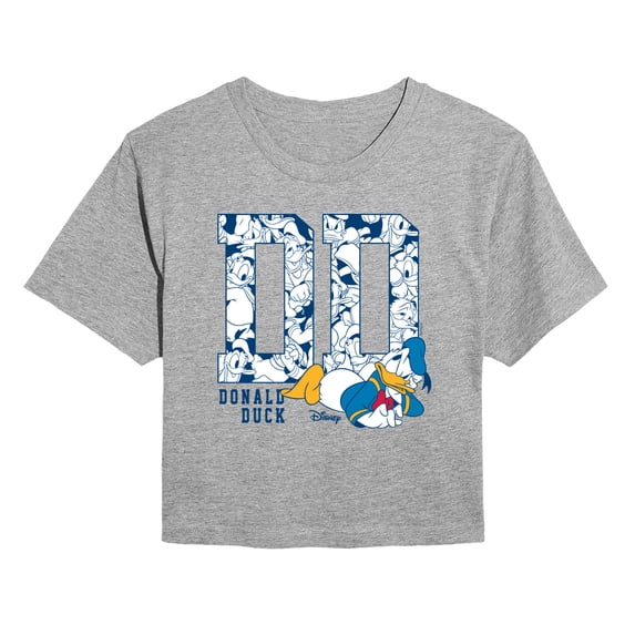 Disney - Donald Ears - Juniors Cropped Short Sleeve Graphic T-Shirt