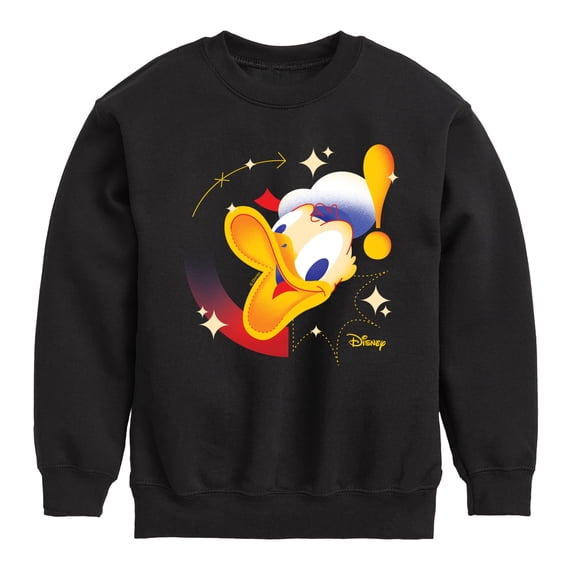 Disney - Donald Head - Toddler & Youth Crewneck Fleece Sweatshirt