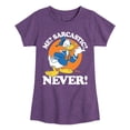 thumbnail image 1 of Disney - Donald Me Sarcastic Never - Toddler & Youth Girls Short Sleeve Graphic T-Shirt, 1 of 5