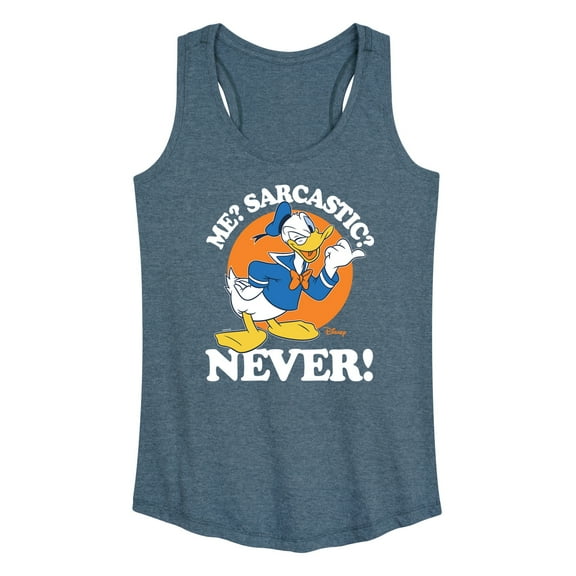 Disney - Donald Me Sarcastic Never - Women's Racerback Tank Top