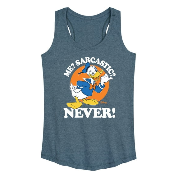 Disney - Donald Me Sarcastic Never - Women's Racerback Tank Top