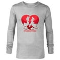 thumbnail image 1 of Disney Donald and Daisy Duck Forever Heart Valentine's Day - Long Sleeve T-Shirt for Men - Customized-Athletic Heather, 1 of 5
