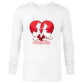 thumbnail image 1 of Disney Donald and Daisy Duck Forever Heart Valentine's Day - Long Sleeve T-Shirt for Men - Customized-White, 1 of 5