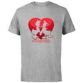 thumbnail image 1 of Disney Donald and Daisy Duck Forever Heart Valentine's Day - Short Sleeve Cotton T-Shirt for Adults - Customized-Athletic Heather, 1 of 5