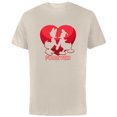 thumbnail image 1 of Disney Donald and Daisy Duck Forever Heart Valentine's Day - Short Sleeve Cotton T-Shirt for Adults - Customized-Natural, 1 of 5