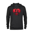 thumbnail image 1 of Disney Donald and Daisy Duck Valentine's Day Heart - Pullover Hoodie for Adults - Customized-Black, 1 of 5