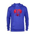thumbnail image 1 of Disney Donald and Daisy Duck Valentine's Day Heart - Pullover Hoodie for Adults - Customized-Royal, 1 of 5