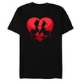 thumbnail image 1 of Disney Donald and Daisy Duck Valentine's Day Heart - Short Sleeve Blended T-Shirt for Adults - Customized-Black, 1 of 5