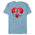 thumbnail image 1 of Disney Donald and Daisy Duck Valentine's Day Heart - Short Sleeve Blended T-Shirt for Adults - Customized-Ocean Blue, 1 of 5